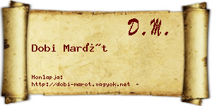 Dobi Marót névjegykártya